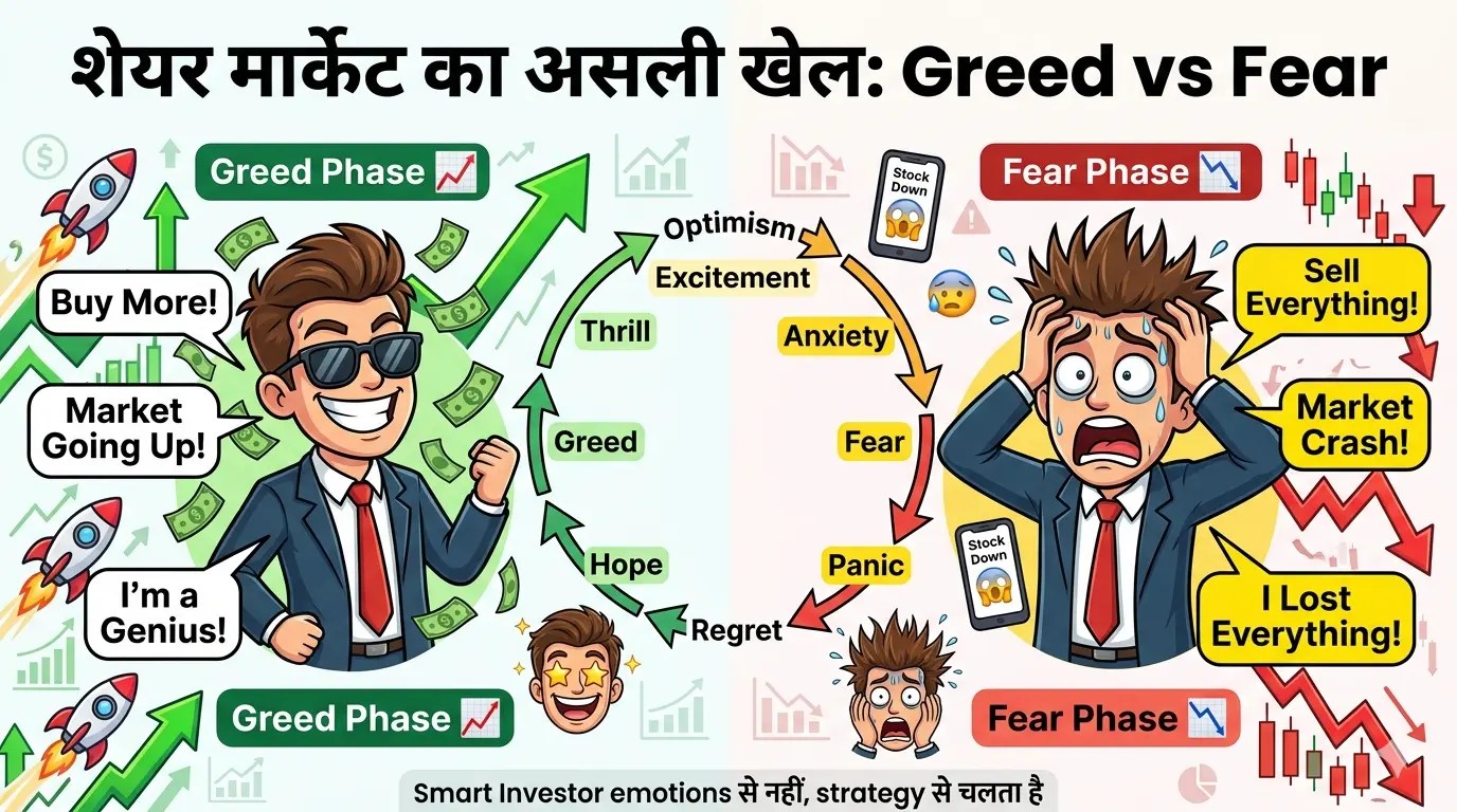 how to control greed and fear in share market