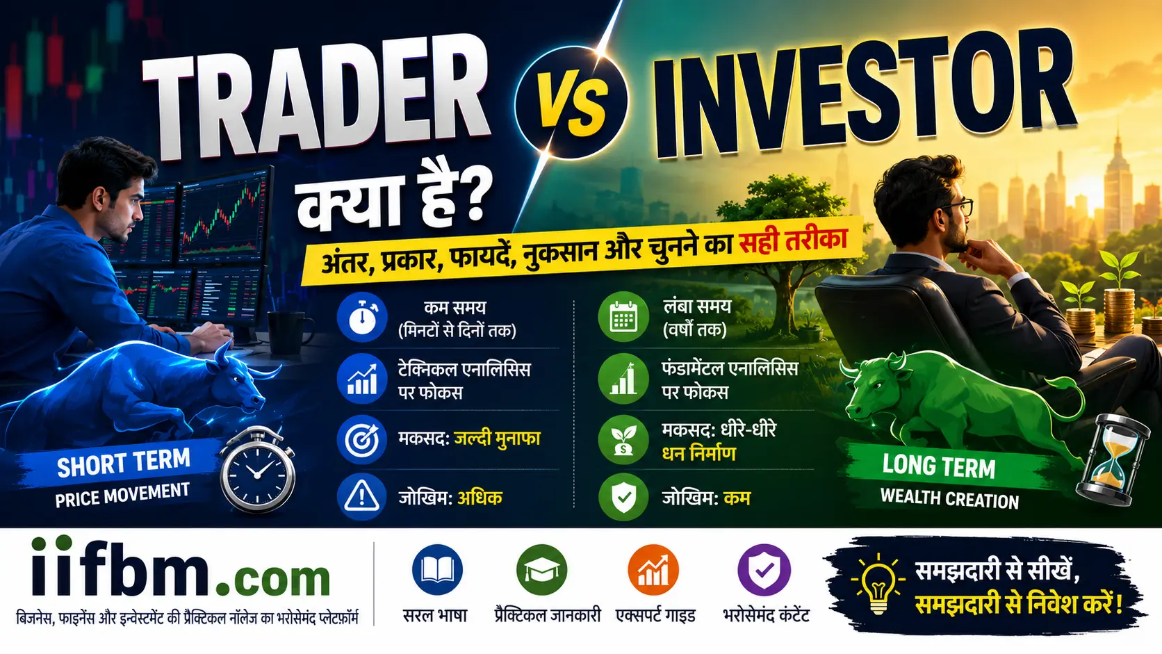 Trader और Investor क्या है? Trader और Investor में अंतर, प्रकार, फायदे और नुकसान की पूरी जानकारी